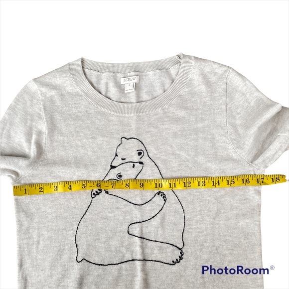 J crew Embroidered polar bear hug Teddie sweater sz S - Picture 5 of 7